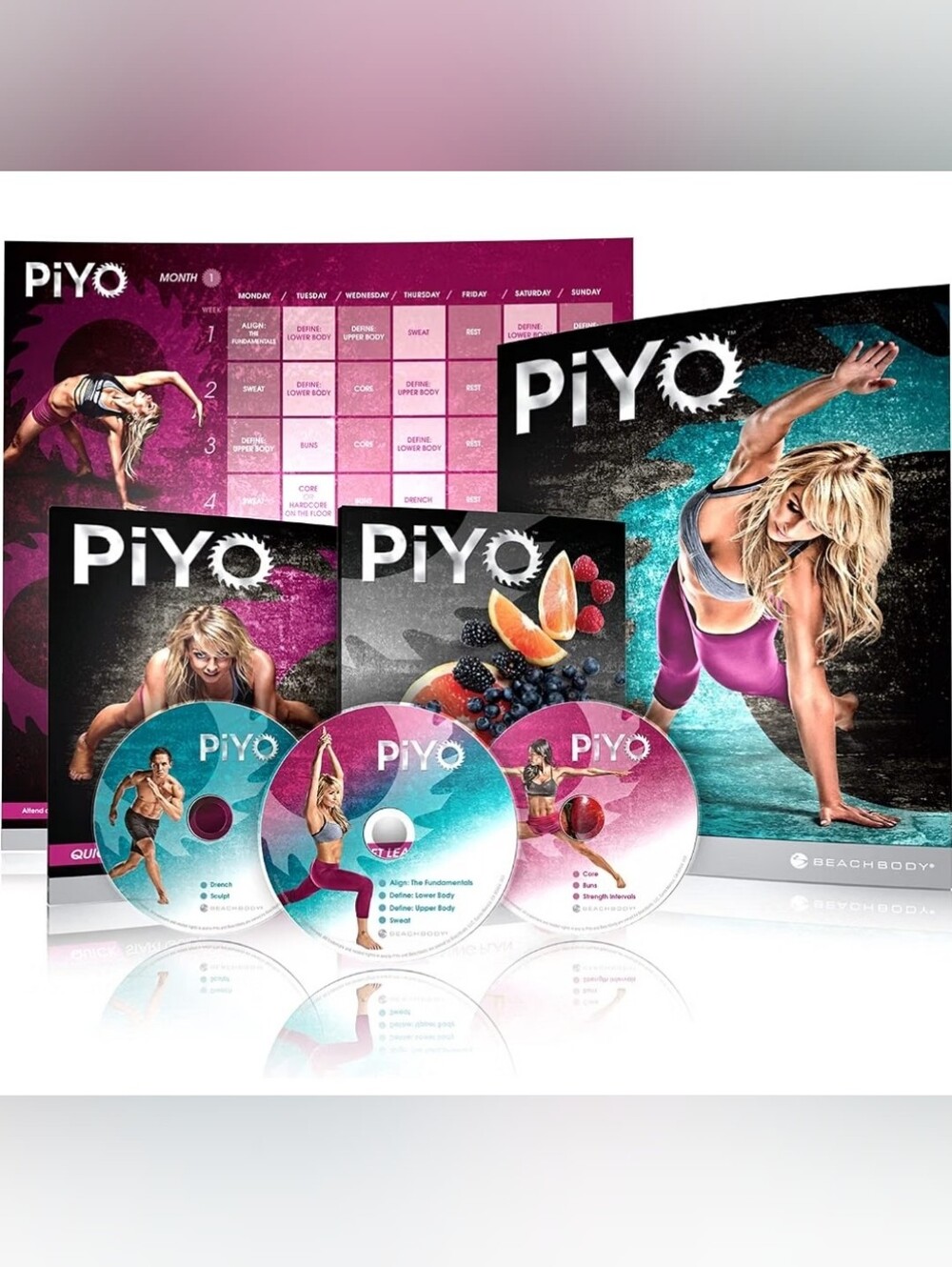 Beachbody PiYo Base Kit DVD Workout Program 3 Disc Set Sealed Chalene Johnson